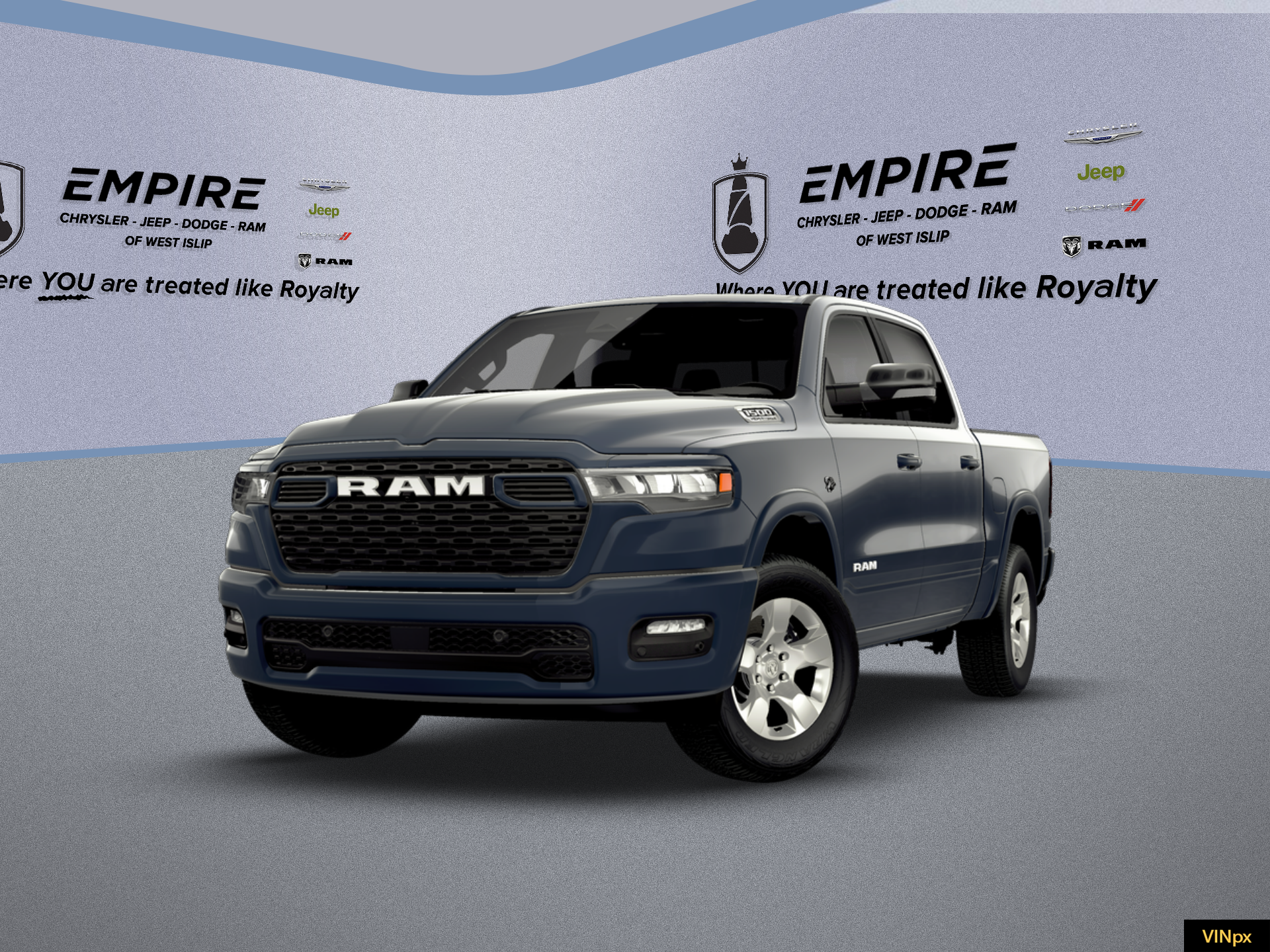 Forged Blue Metallic Exterior Paint 2026 RAM 1500 Big Horn Crew Cab 4WD Pickup Truck Four-Wheel Drive 8-Speed Automatic