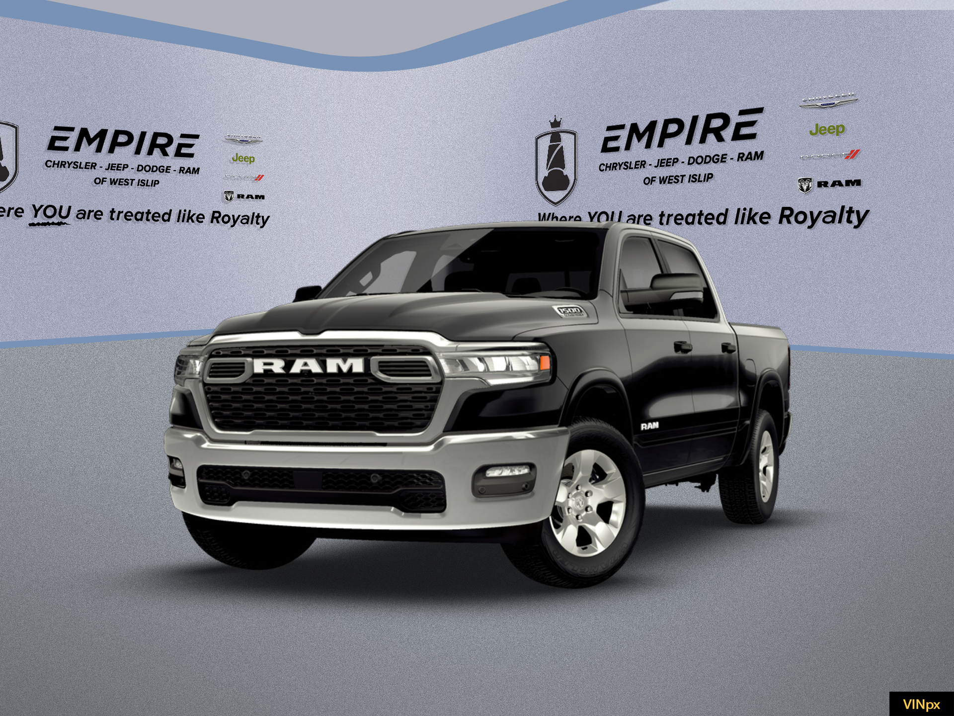 Diamond Black Crystal Pearl-Coat Exterior Paint 2026 RAM 1500 Big Horn Crew Cab 4WD Pickup Truck Four-Wheel Drive 8-Speed Automatic