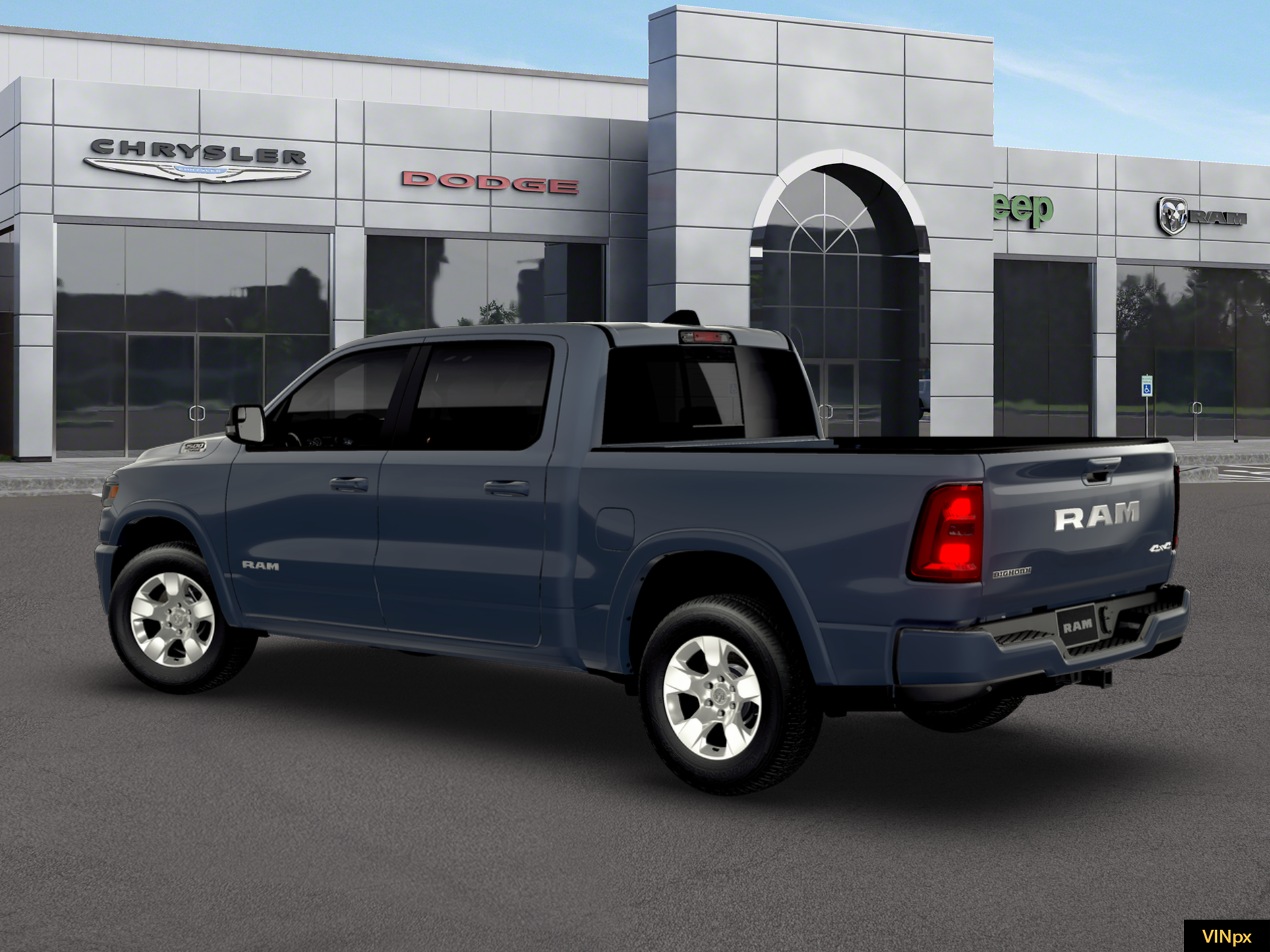 New 2026 Forged Blue Metallic Exterior Paint RAM Big Horn image 4