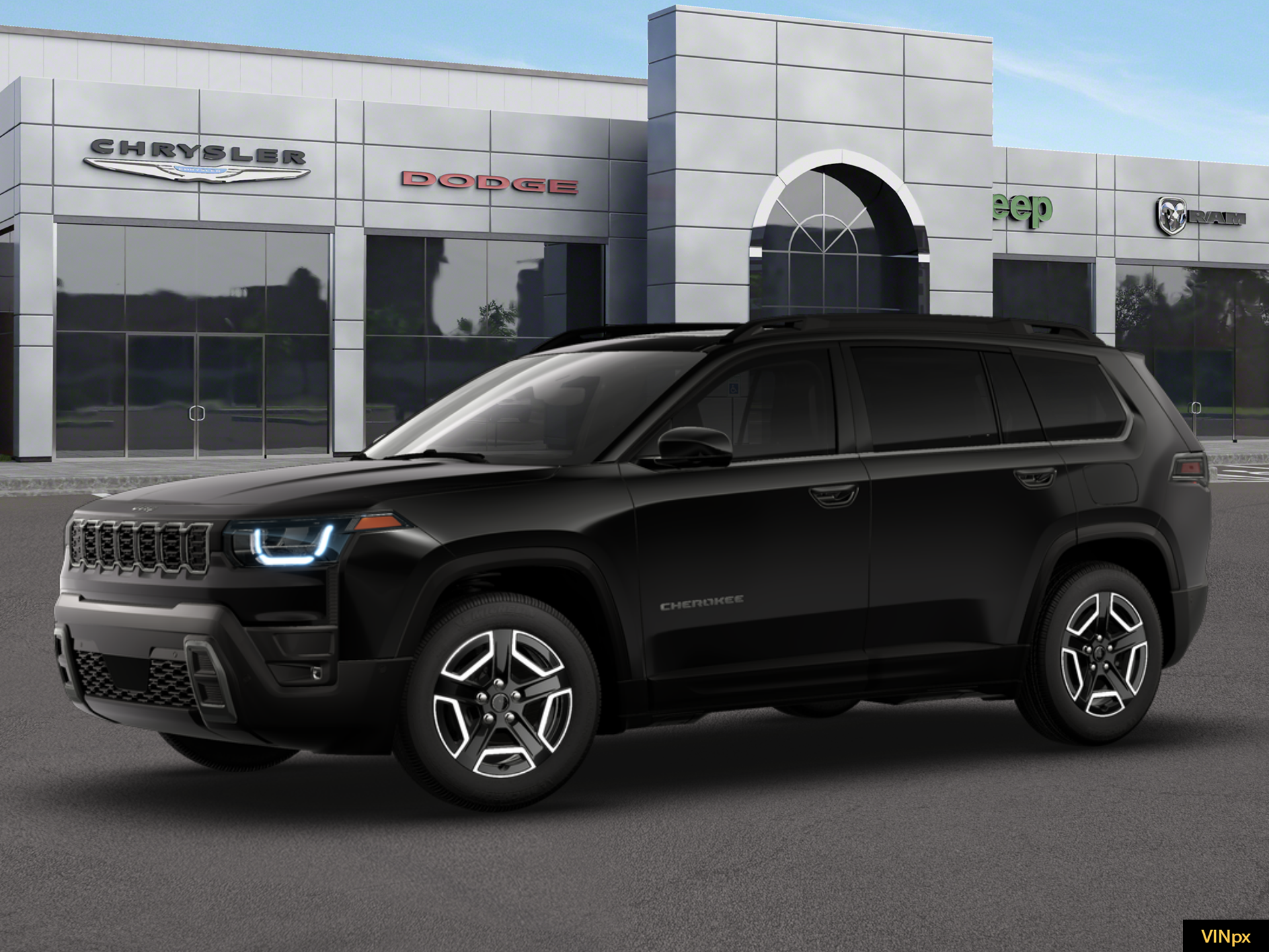 New 2026 Diamond Black Crystal Pearl-Coat Exterior Paint Jeep Limited image 2