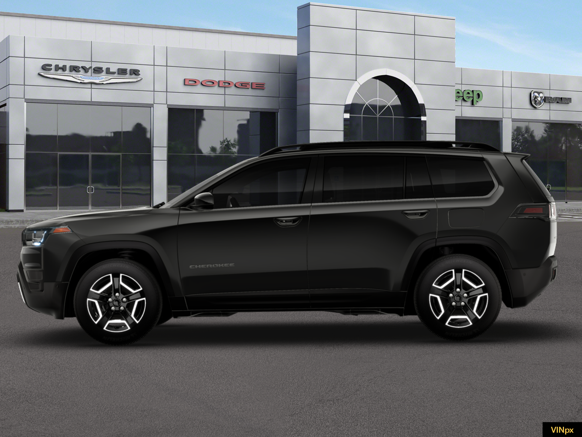 New 2026 Diamond Black Crystal Pearl-Coat Exterior Paint Jeep Limited image 3