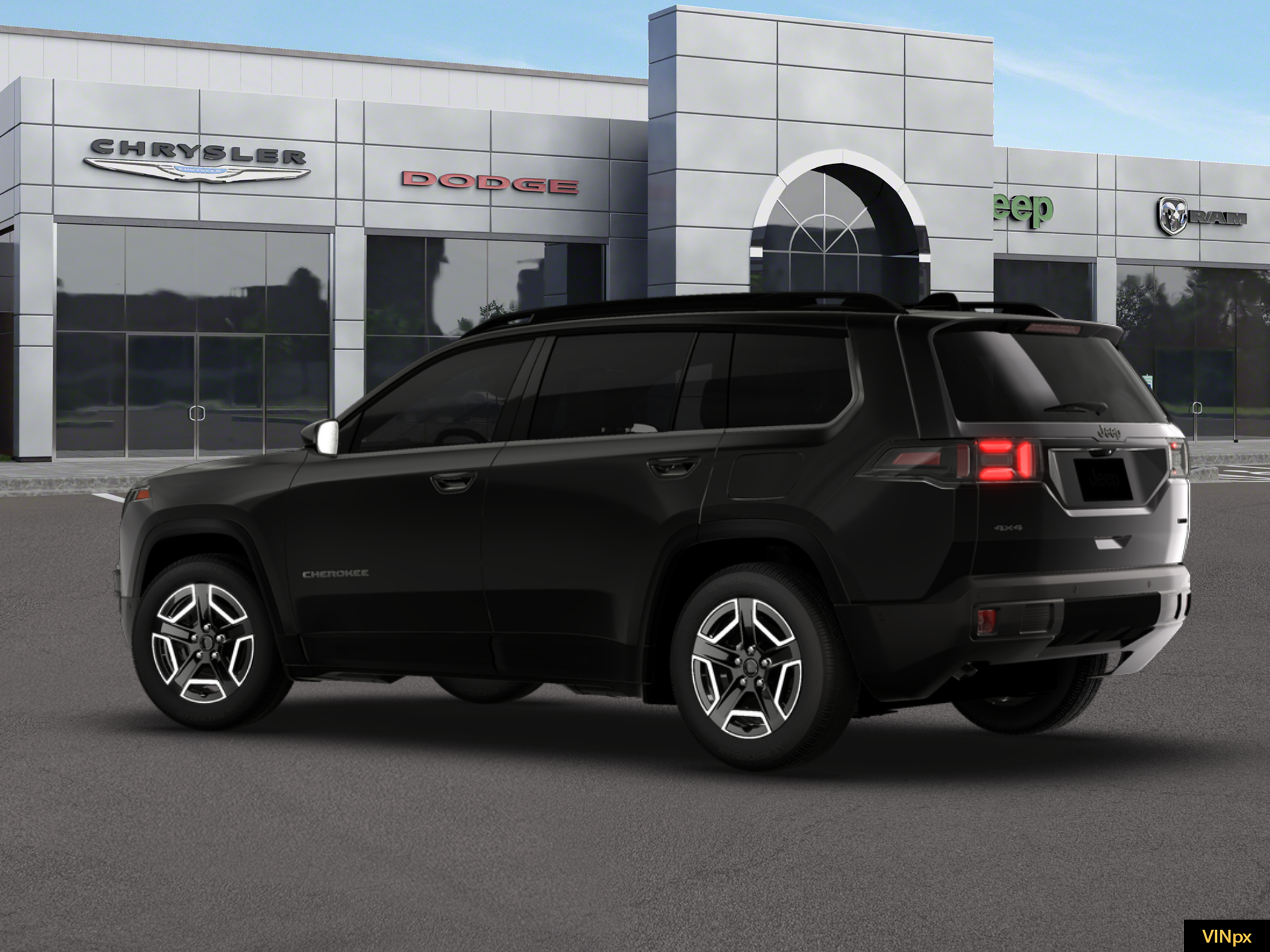 New 2026 Diamond Black Crystal Pearl-Coat Exterior Paint Jeep Limited image 4