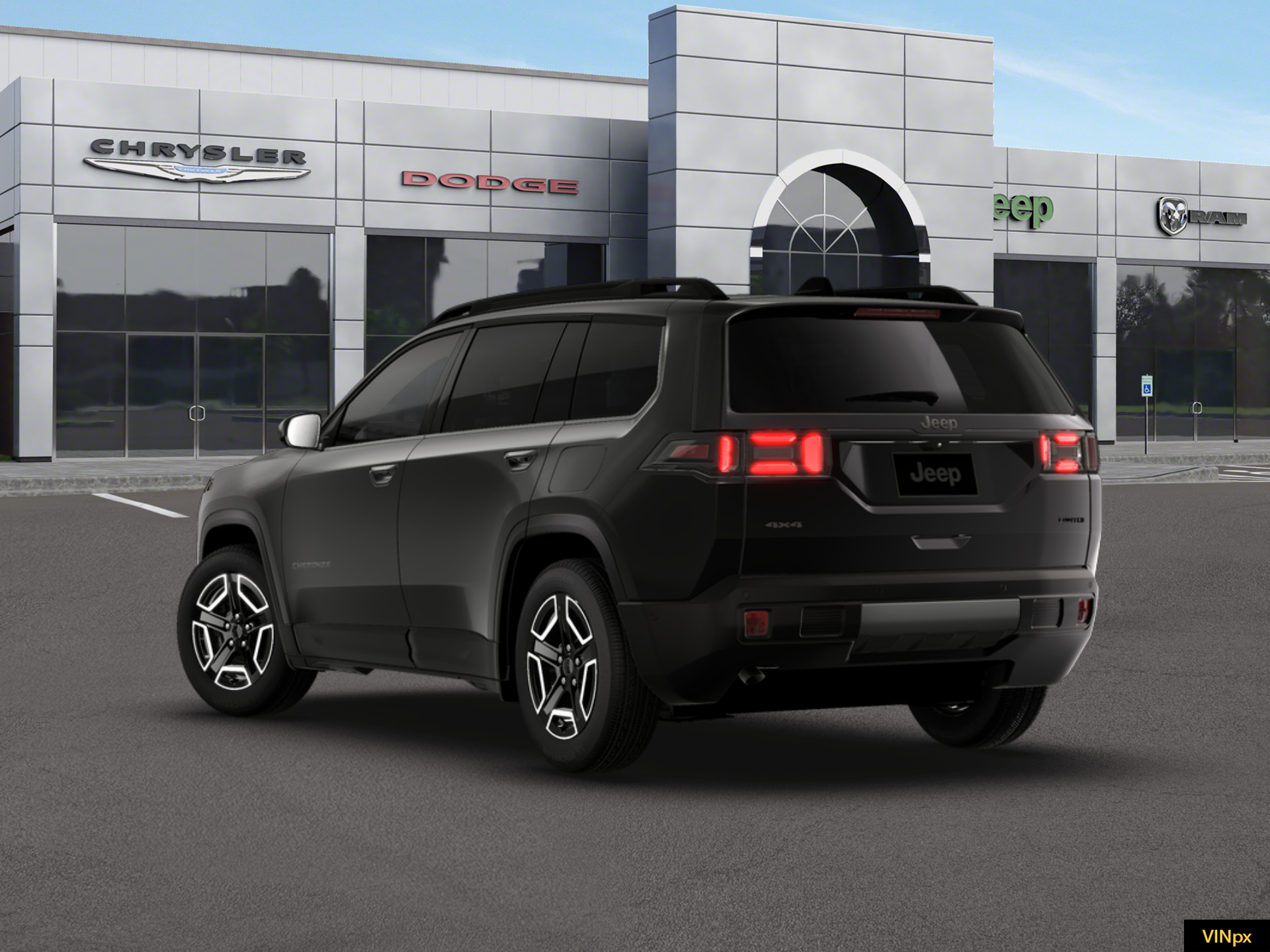 New 2026 Diamond Black Crystal Pearl-Coat Exterior Paint Jeep Limited image 5