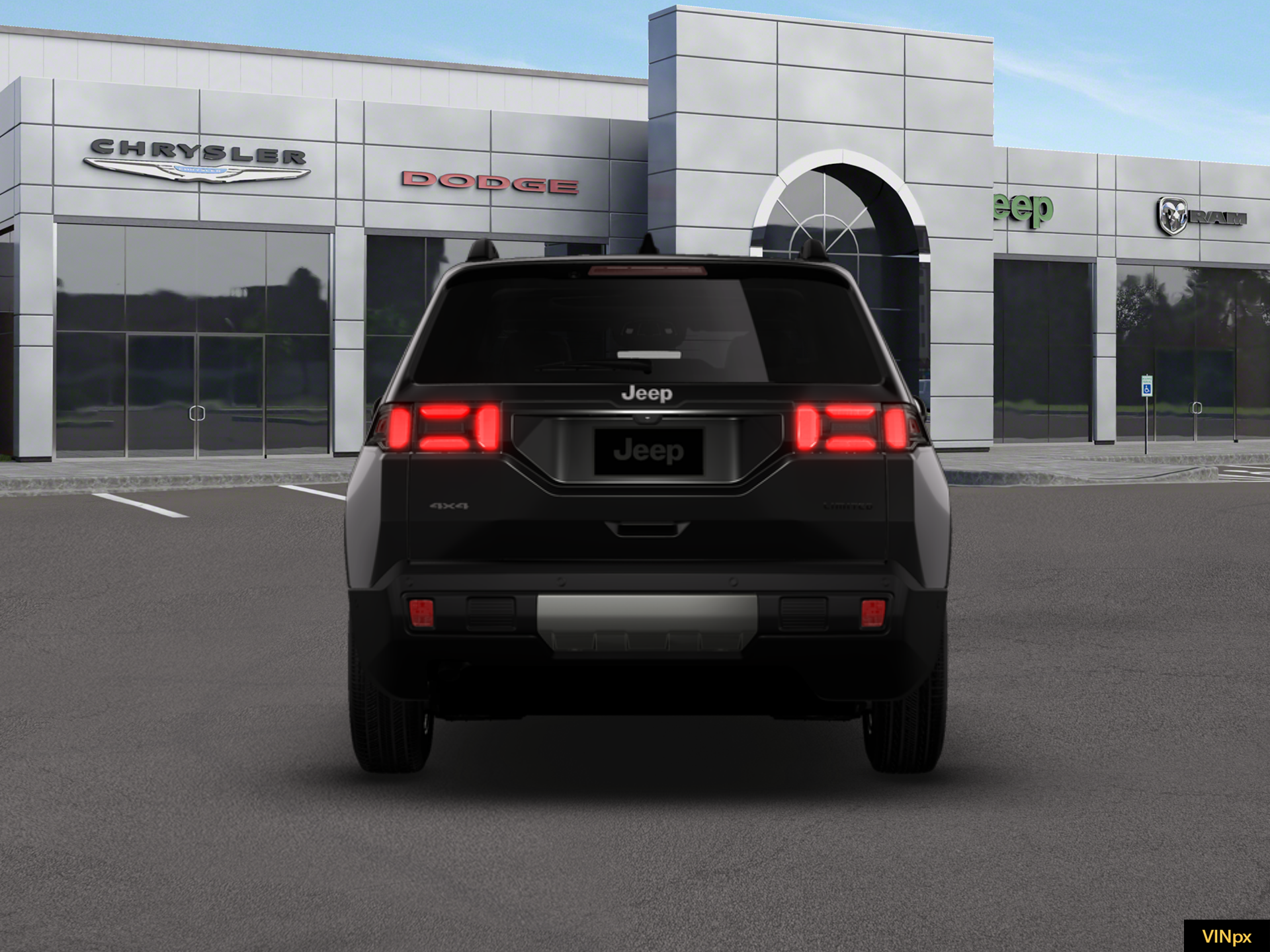 New 2026 Diamond Black Crystal Pearl-Coat Exterior Paint Jeep Limited image 6
