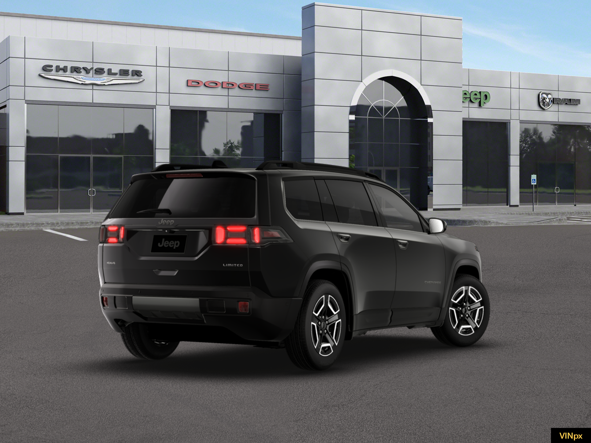 New 2026 Diamond Black Crystal Pearl-Coat Exterior Paint Jeep Limited image 7