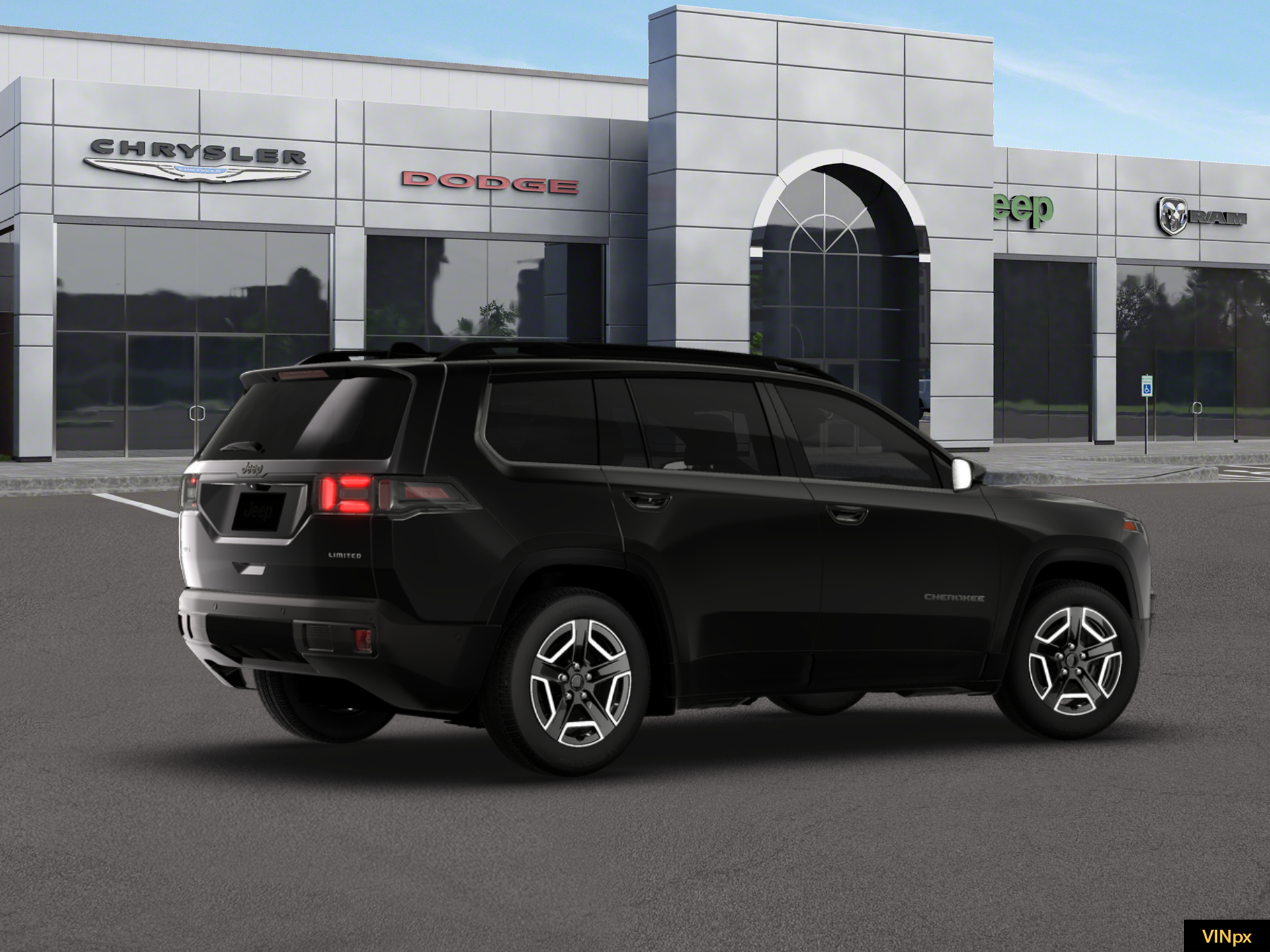 New 2026 Diamond Black Crystal Pearl-Coat Exterior Paint Jeep Limited image 8