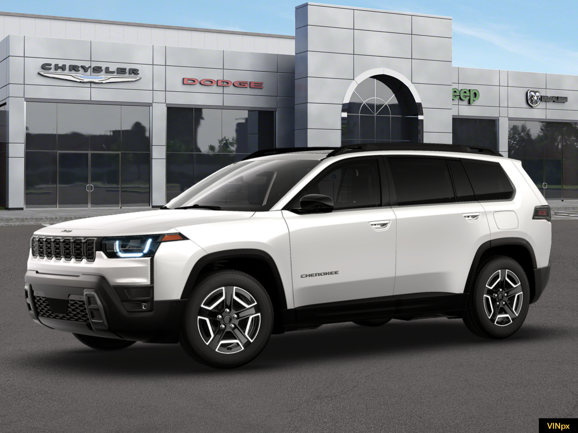 New 2026 Bright White Clear-Coat Exterior Paint Jeep Limited image 2