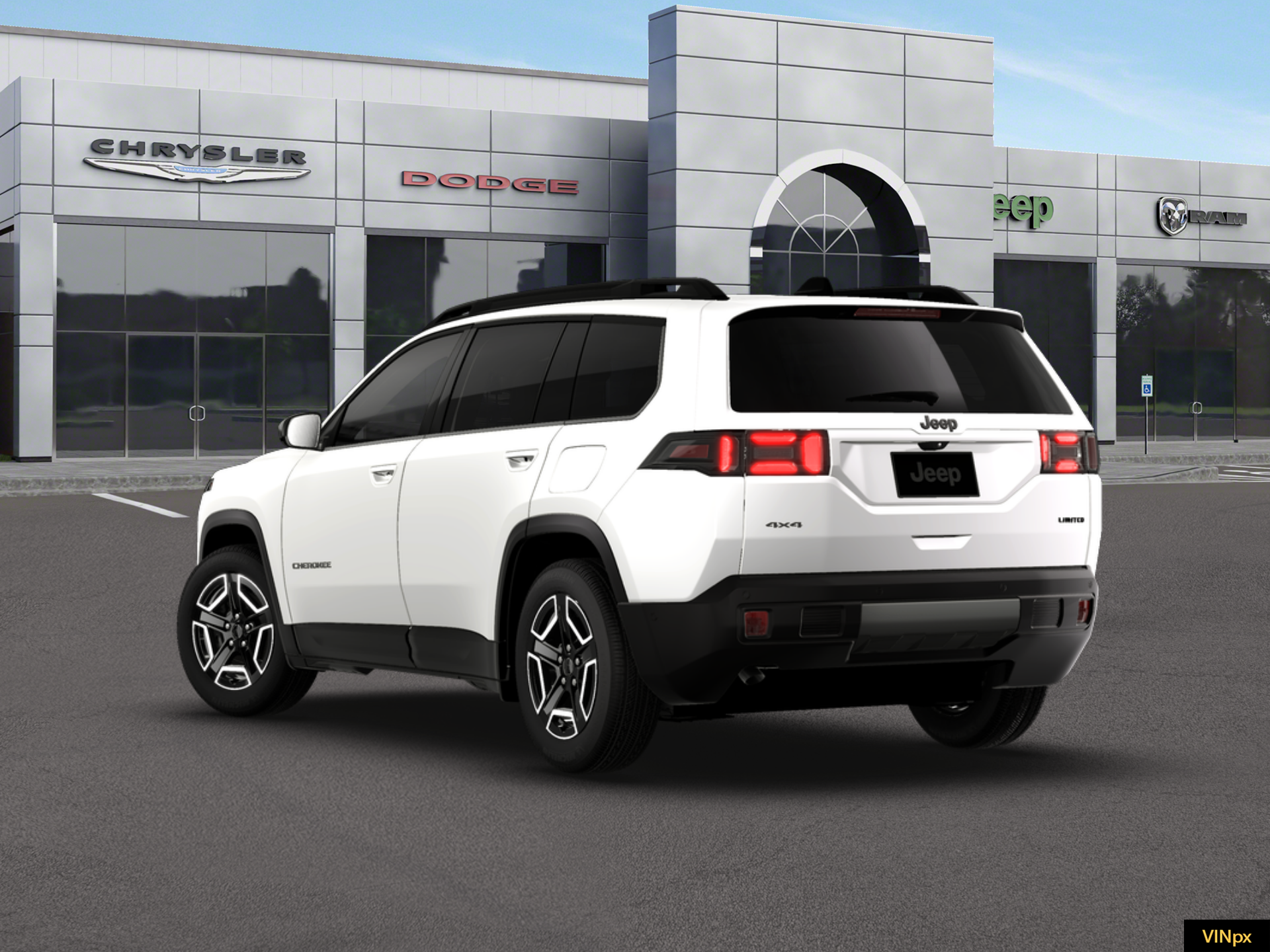 New 2026 Bright White Clear-Coat Exterior Paint Jeep Limited image 5