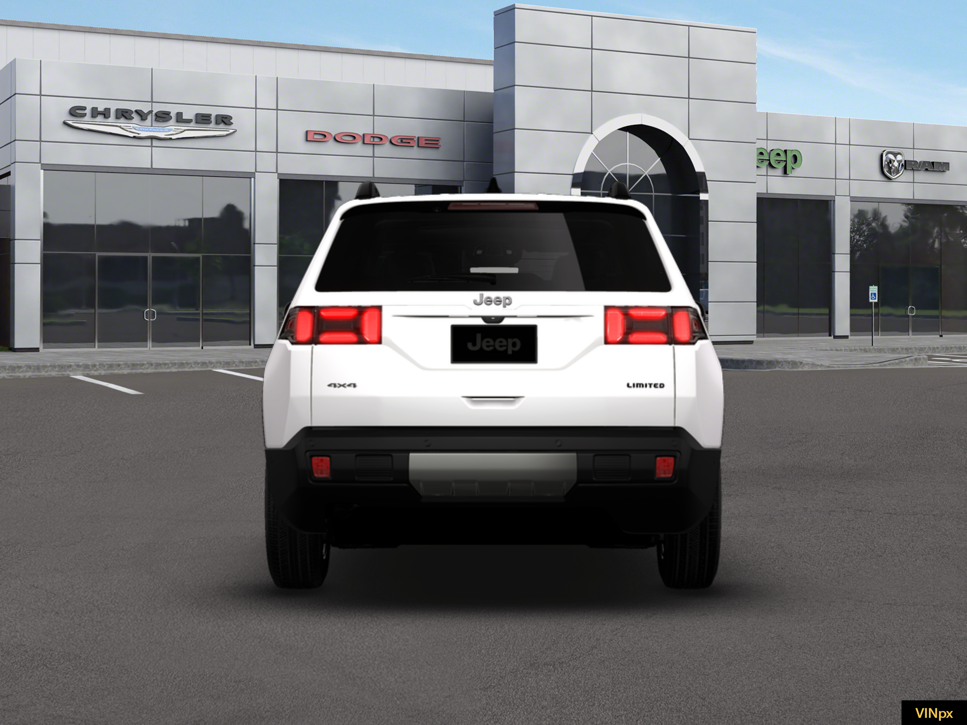 New 2026 Bright White Clear-Coat Exterior Paint Jeep Limited image 6