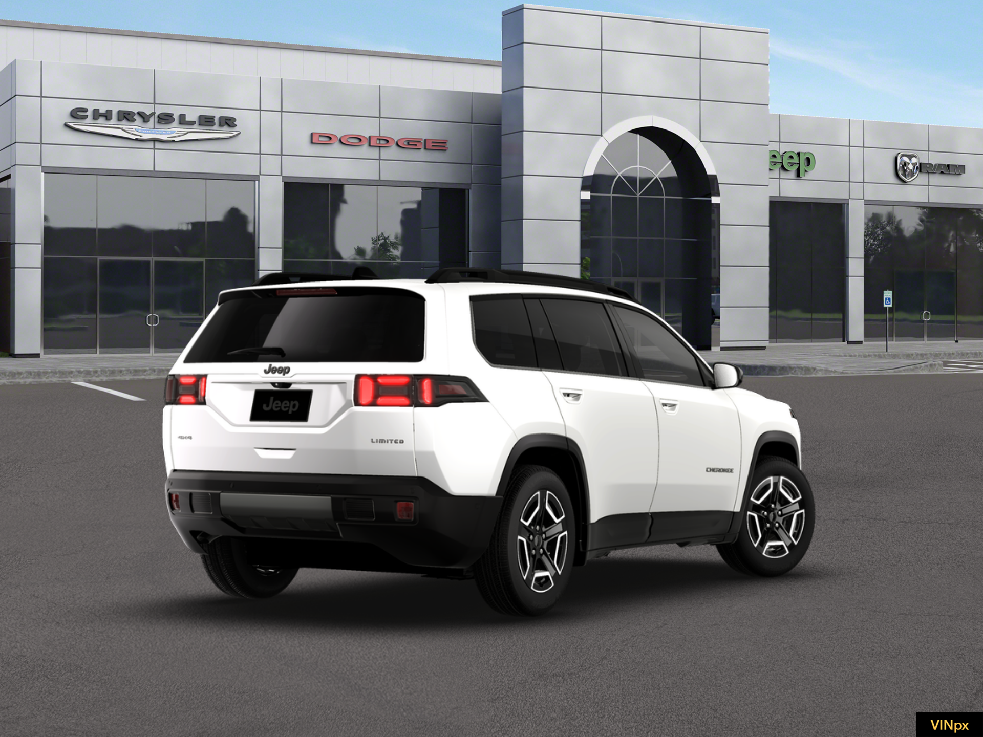 New 2026 Bright White Clear-Coat Exterior Paint Jeep Limited image 7
