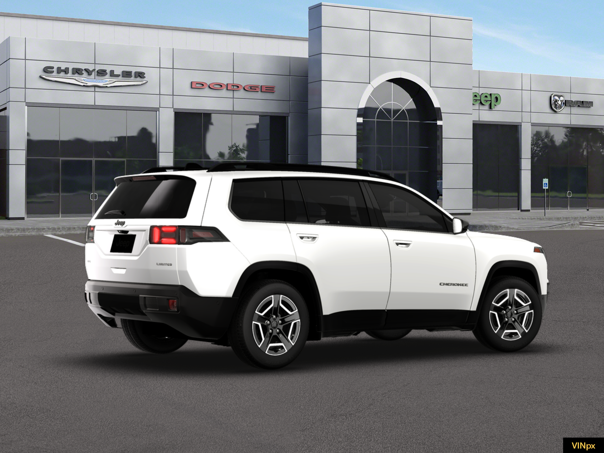 New 2026 Bright White Clear-Coat Exterior Paint Jeep Limited image 8